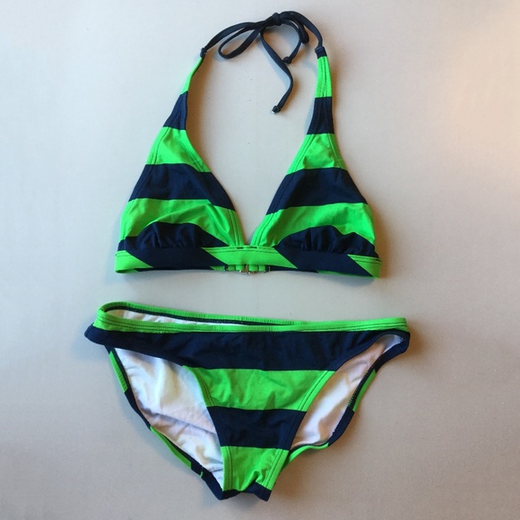 Tommy Hilfiger 2 Striped Piece Bikini - Picture 1 of 3
